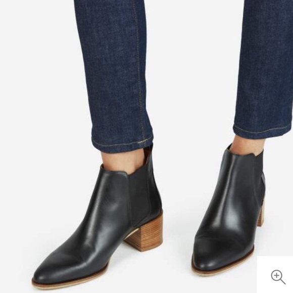 Everlane Shoes - Everlane The Heel Boot Black Leather